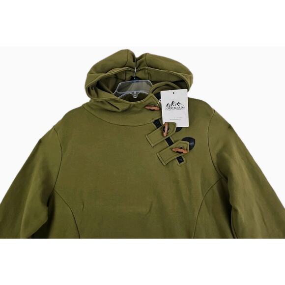 Alaskan Apparel ~Men's Size XXXL~ Olive Green Zip-Up Hoodie Sweatshirt NWOT. - Picture 11 of 12